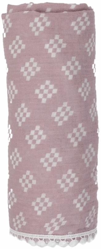 Mexen Lodger Swaddle Tribe muslininės medvilninės sauskelnės 120x120 cm, rožinės spalvos, SWT 107