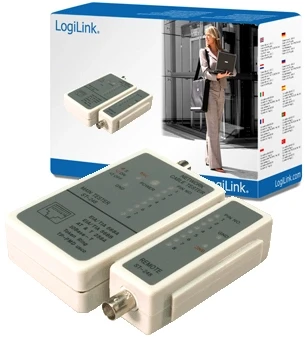 LogiLink Prisijungti | RJ45 ir BNC kabelių testeris su nuotoliniu įrenginiu