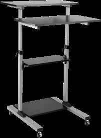 Laikiklis Logilink Kompaktiška mobili stovi kompiuterinė darbo vieta BP0070, Maksimalus svoris (talpa) 60 kg, Juodas/Pilkas