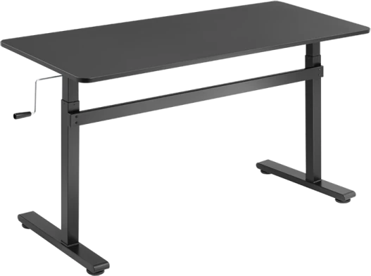 LogiLink rankiniu būdu reguliuojamas sėdimo-stovimo stalas EO0027 | Ergonomiškas | Aukščio reguliavimas 70-117 cm | Didžiausias apkrovos svoris 40 kg | Juodas