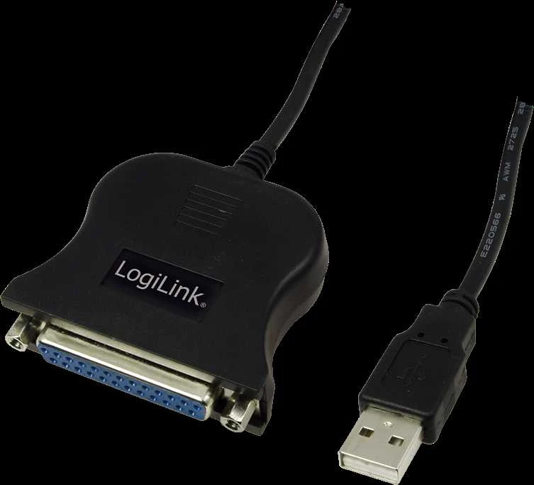 LogiLink Prisijungti | USB 2.0 adapteris prie Paralel (LPT) DB25 , 1,8m | USB-A į LPT USB A kištukas | DB25