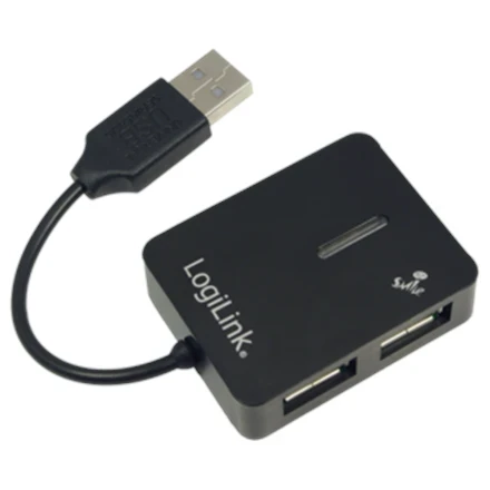 LOGILINK USB 2.0 4 prievadų HUB USB 2.0 šakotuvo standartas Maksimalus greitis: 480 Mbit/s