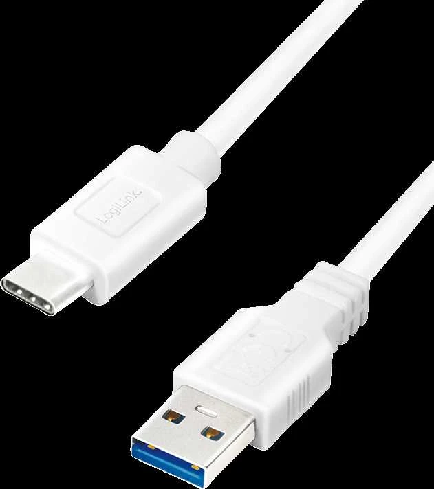 LOGILINK CU0175 LOGILINK - USB 3.2 Gen1x1 laidas, USB-A kištukas iki USB-C kištukas, baltas, 1,5 m
