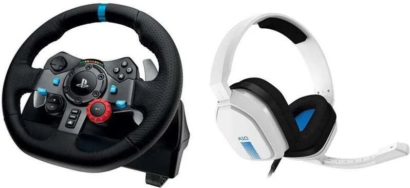 LOGITECH G29 Driving Force lenktyninis vairas PS + Astro A10 - Baltas