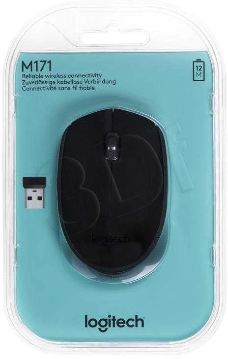 Belaidė pelė Logitech M171, Juoda