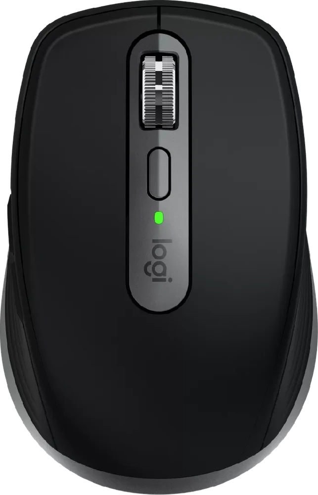 „Logitech MX Anywhere 3s“ belaidė pelė, skirta „Mac“, su grafito logotipu