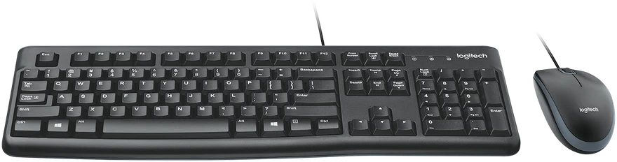 Laidinis klaviatūros ir pelės komplektas Logitech MK120, International išdėstymas