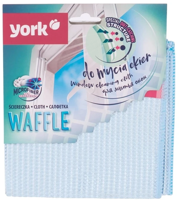 Mikropluošto šluostė langams YORK WAFFLE, 1 vnt.