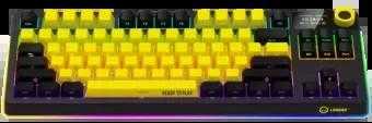 LORGAR KBP70TKLW, Wireless TKL Mechaninė klaviatūra žaidimams Pro, Juodas/geltona, EN išdėstymas