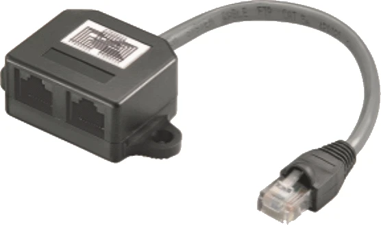 Goobay Perėjimas RJ45 (8P8C) kištukas – du lizdai CAT 5