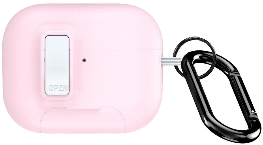 iLike Maciņš austiņām Dux Ducis Apple AirPods Pro 3 PECQ Series PC+TPU Cover su karabinu Baltas Rožinė