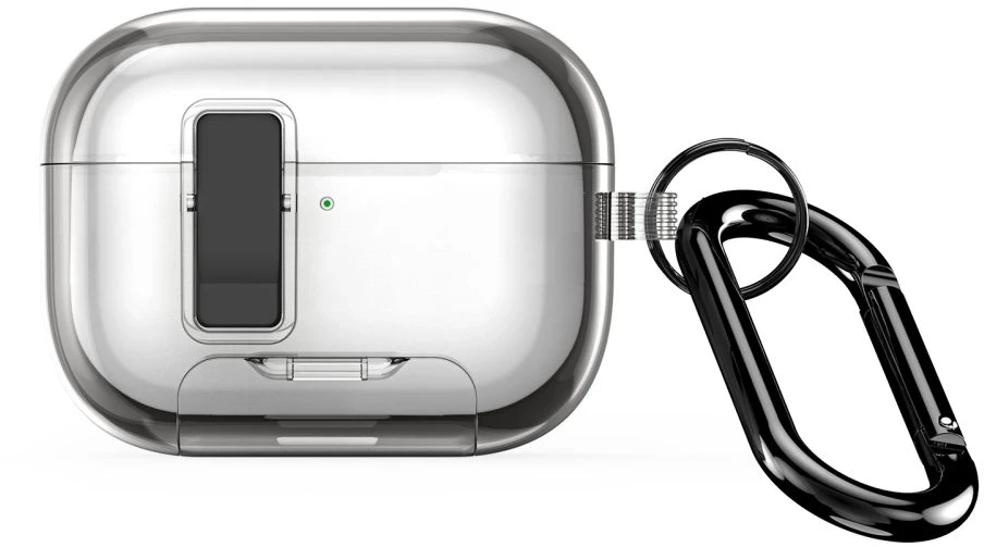 iLike Dėklas na ausinės Dux Ducis Apple AirPods Pro 3 PECR Series PC+TPU Cover su karabinu Pilkas