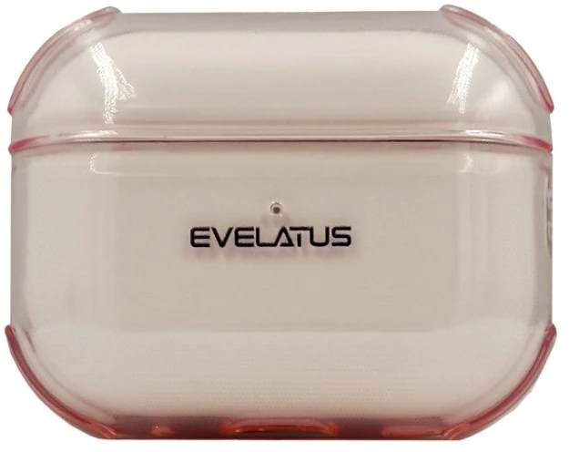 Evelatus Dėklas do słuchawek Apple AirPods 3 TPU apsauginis dėklas permatomas Rožinė EVEAIRP3RTPCTP