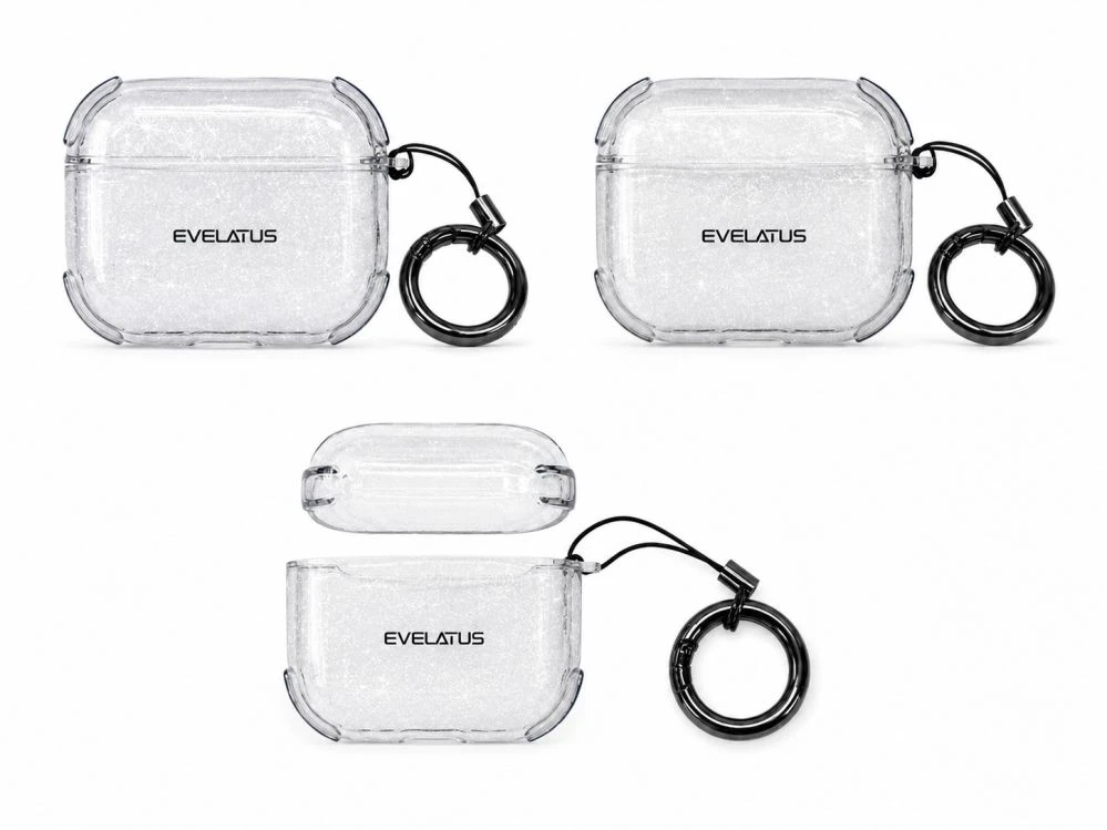 Evelatus Dėklas na ausinės Apple AirPods Pro TPU apsauginis dėklas Shine permatomas [kod produktu]