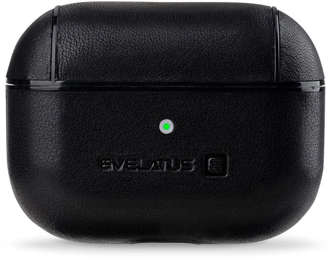 Evelatus Dėklas na ausinės Apple AirPods Pro Leather Protective Case Juodas (ELCAPPBK)