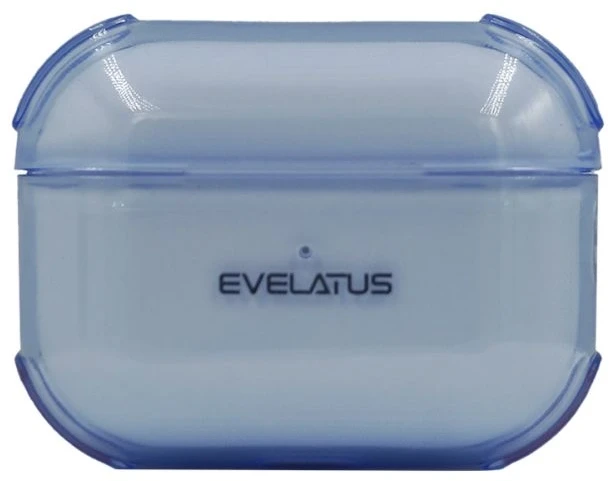 Evelatus Dėklas na ausinės Apple AirPods Pro TPU apsauginis dėklas permatomas Mėlyna EVEAIRPPRTPCBL