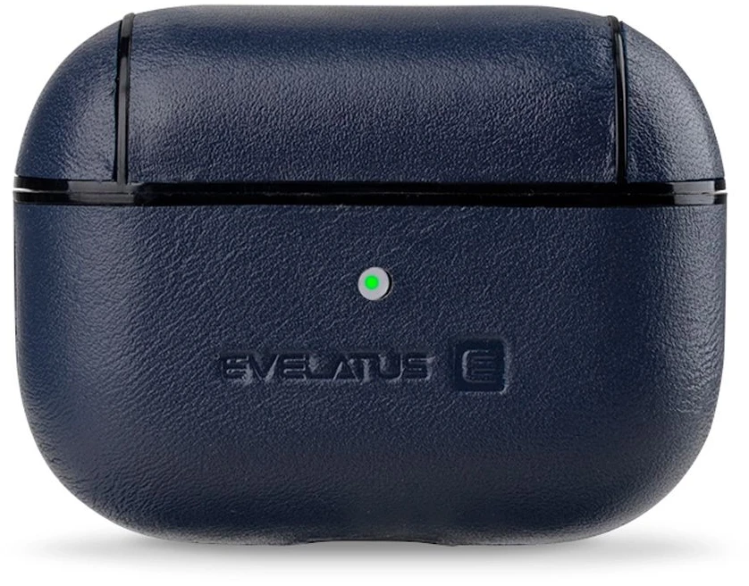 Evelatus Dėklas do słuchawek Apple AirPods Pro Leather apsauginis dėklas Dark Mėlyna ELCAPPDBL