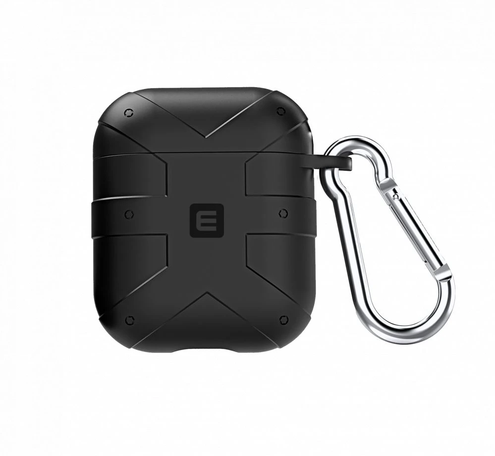Evelatus Dėklas na ausinės Apple dėklas skirtas AirPods EAC02 Juodas (EAC02BK)