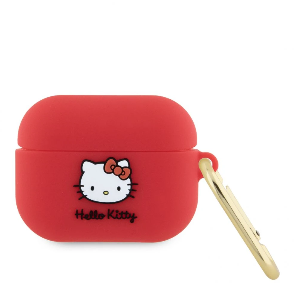 Hello Kitty HKAP3DKHSF AirPods Pro dėklas Fuchsia silikoninis 3D Kitty Head