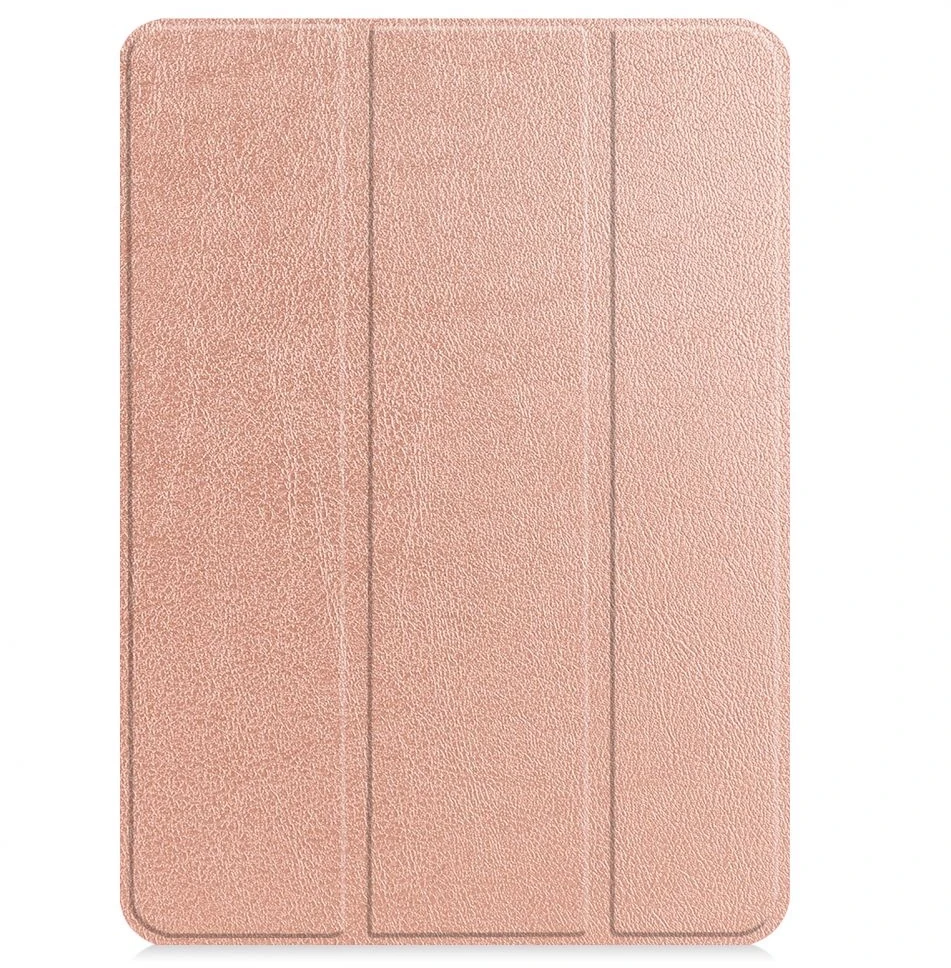 „iLike Galaxy Tab A8 10.5 X200“ planšetinio kompiuterio dėklas su trijų dalių sulankstomu ekologišku* stovu, rožinio aukso spalvos