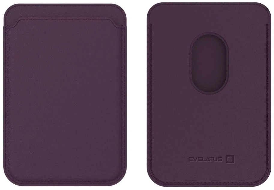 Dėklas Evelatus Universal iPhone Genuine leather wallet with MagSafe Dark Žalias