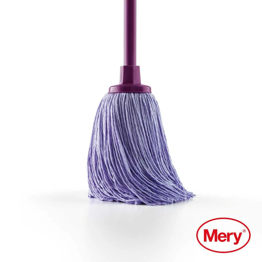 „Multi Mop“ siūlų/apvali šluostė mini „Mery Micro“ 200 g mikropluošto su šešiakampiais siūlais violetinė drėgna, 1 vnt.