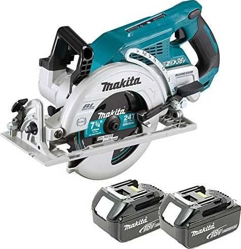 Makita DRS780Z Akumuliatorinis diskinis pjūklas, 2x18V, 65 mm, ø185x30mm, Be akumuliatorių ir kroviklio!