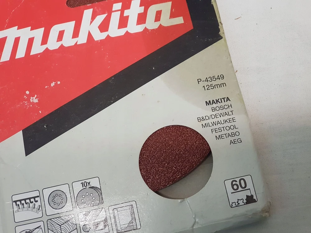 Makita Šlifavimo popierius 125MM K60 (10Vnt.) BO5021 P-43549