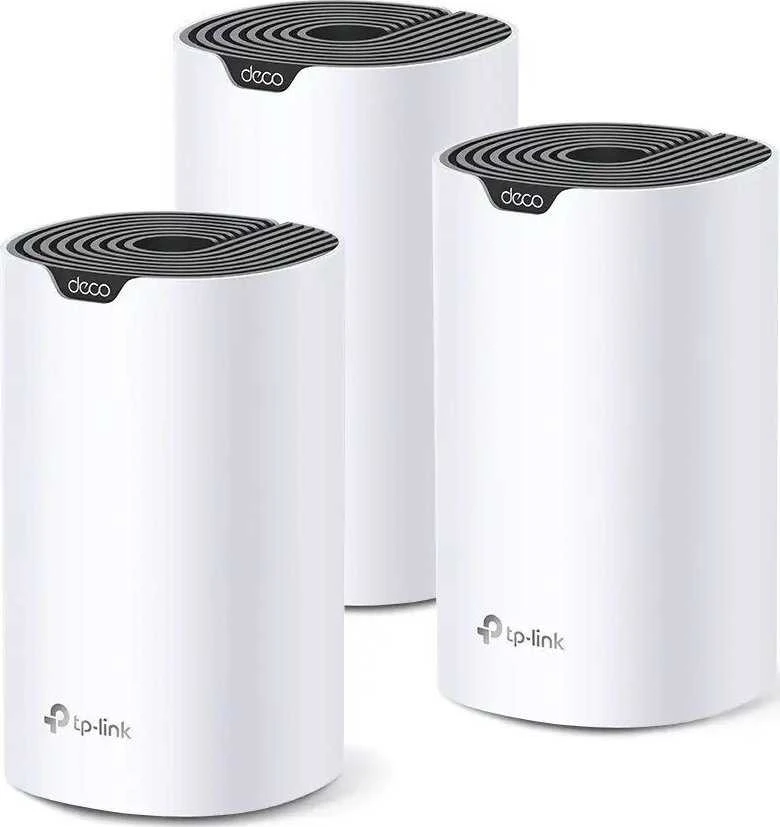 Maršrutizatorius TP-LINK | AC1900 viso namo tinklinio „Wi-Fi“ sistema | „Deco S7“ (3 vnt. pakuotė) | 802.11ac | 10/100/1000 Mbit/s | Ethernet LAN (RJ-45) jungtys 1 | Tinklo palaikymas: Taip | MU-MiMO: Taip | Ne, mobilusis plačiajuostis ryšys | Antenos tipas: Vidinė
