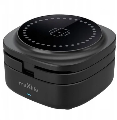 Maxlife MXWC-06 magnetinis belaidis įkroviklis 15W juodos spalvos 3in1