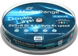 MediaRange DVD+R DL 8.5 GB 8x 10 vnt (MR468)