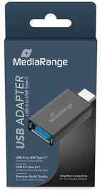 Adapteris USB MediaRange MRCS216 USB-A - USB-C Juodas (MRCS216)