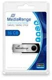 STICK 16GB MEDIARANGE MR910 Juodas - Sidabrinė