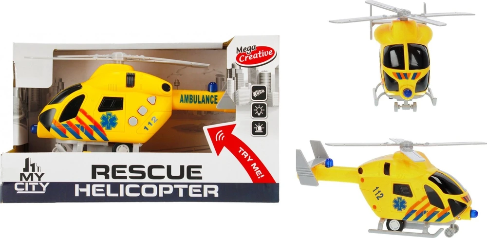 Mega Creative HELICOPTER B/O 23X14X10 MC MY CITY WB 36/72