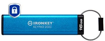 Kingston IronKey klaviatūra 200 16GB USB-C AES Encrypted