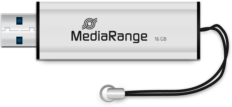 Pendrive MediaRange MediaRange MR915 pamięć USB 16 GB USB Type-A / Micro-USB 3.2 Gen 1 (3.1 Gen 1) Juodas, Sidabrinė