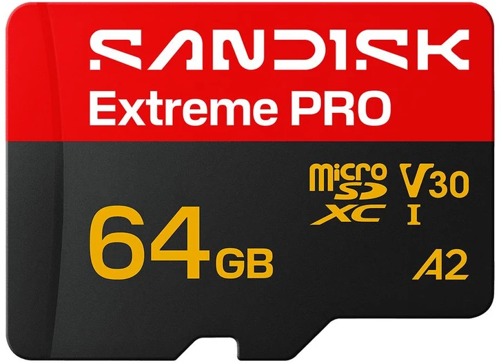 Atminties kortelė SanDisk Extreme PRO Micro SD UHS-I 64 GB Micro SDHC