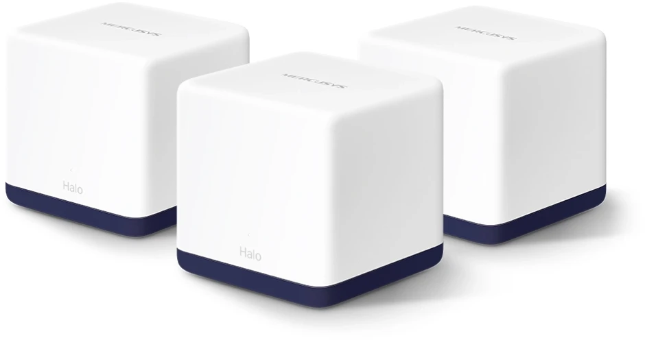 Maršrutizatorius TP-Link Mercusys | AC1900 viso namo Mesh Wi-Fi sistema | Halo H50G (3 vnt. rinkinys) | 802.11ac | 1300+600 Mbit/s | Mesh palaikymas Taip | MU-MiMO Taip | Nėra mobiliojo plačiajuosčio ryšio
