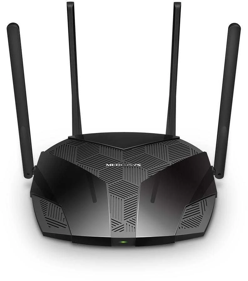 Mercusys | Dviejų dažnių „Wi-Fi 6“ maršrutizatorius | MR80X AX3000 | 802.11ax | 2402+574 Mbit/s | Ethernet LAN (RJ-45) jungtys 3x Gigabit LAN | Tinklo palaikymas: Taip | MU-MiMO: Taip | Ne, mobilusis plačiajuostis ryšys | Antenos tipas: Išorinė