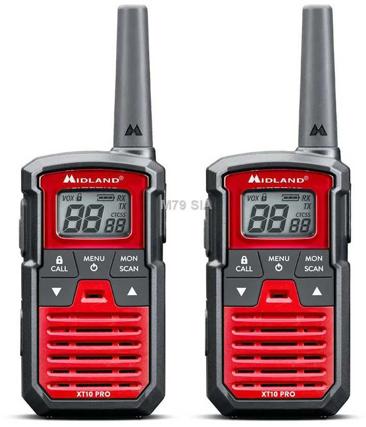 Radiotelefony PMR MIDLAND XT10PRO nešiojamieji radijo imtuvai