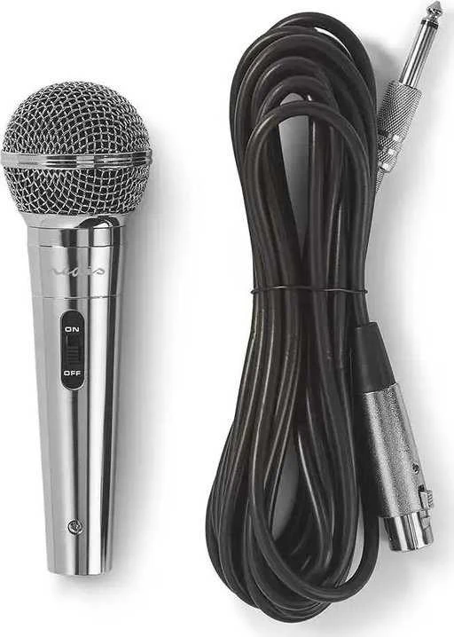 Mikrofonas Nedis MPWD45GY mikrofon sidabrinė Mikrofonas instrumentalny