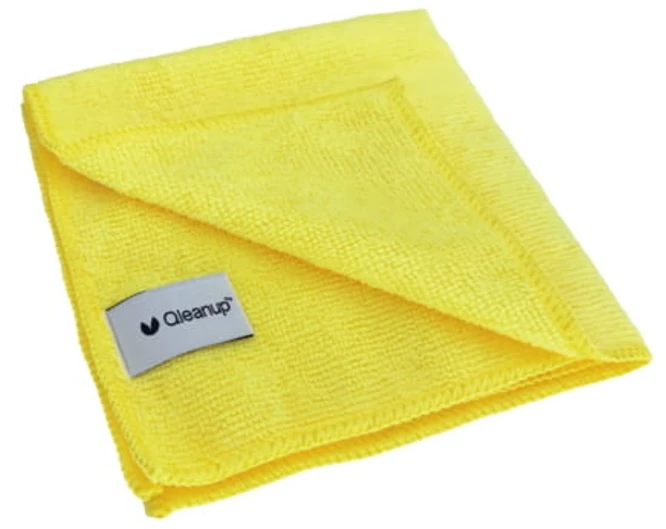 Mikropluošto šluostės 250 g/m², 30x30, 10 vnt. QLEANUP geltonos