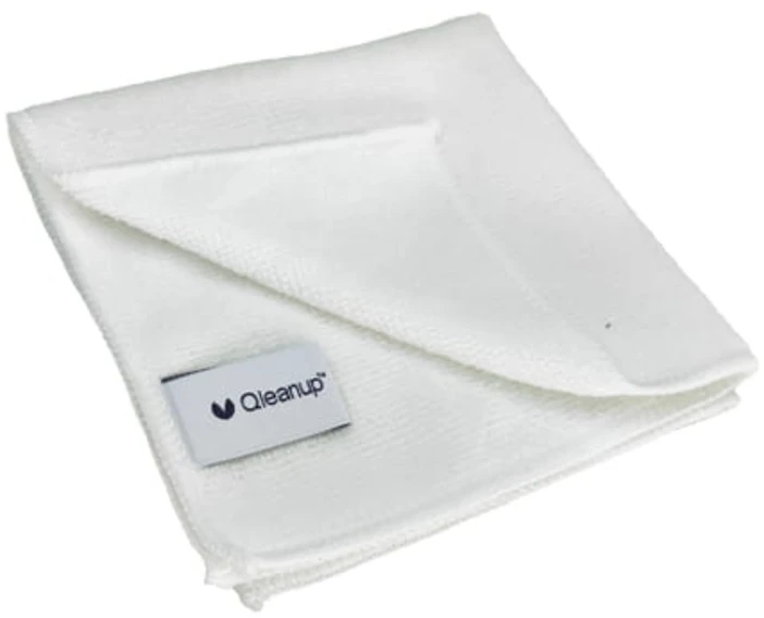 Microfiber cloths 250gsm 30x30 10 pcs. QLEANUP- baltas