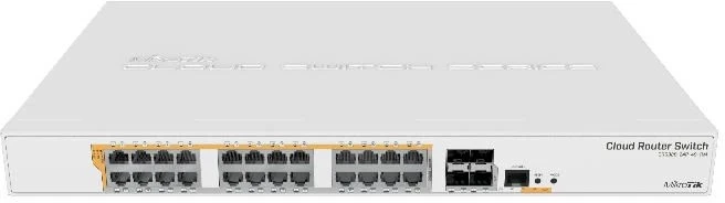 Maršrutizatorius MikroTik | CRS328-24P-4S+RM Gigabit Ethernet POE/POE+ router/switch | Managed L3 | Rackmountable | Gigabit Ethernet (copper) jungtys quantity 24x 1GbE | SFP+ jungtys quantity 4x SFP+ | PoE/Poe+ jungtys quantity 24 | Power supply type Single