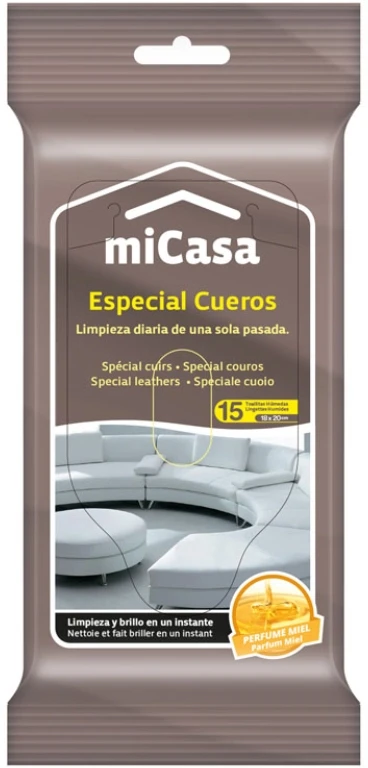 Novita Drėgnos servetėlės odos gaminiams Micasa 15vnt.