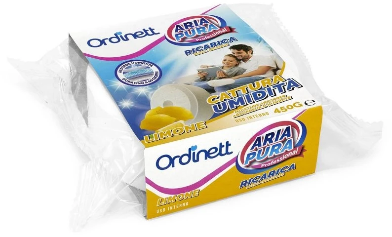 Sausintuvas ORDINETT Moisture absorbent refill tablet 450g lemon