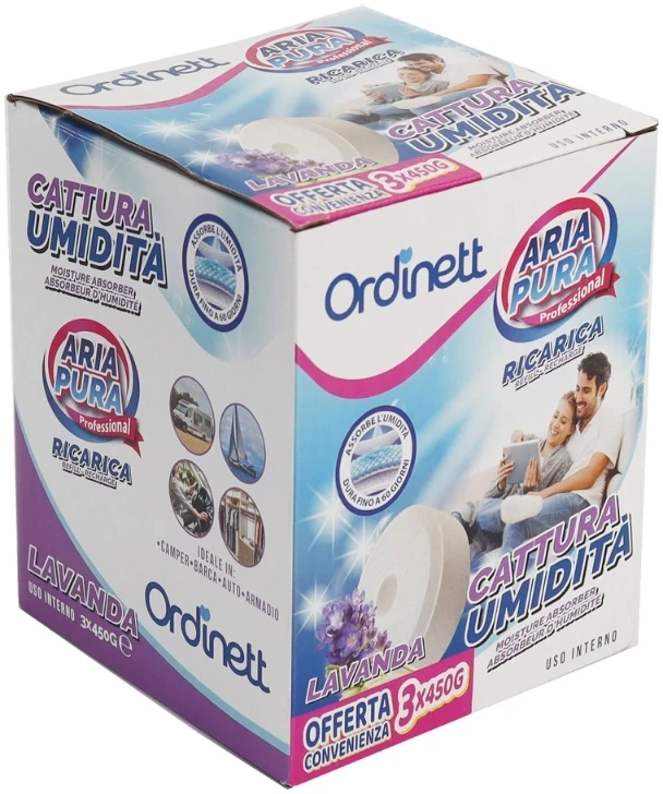 Sausintuvas Jetworld ORDINETT Moisture absorbent refill tablets 450g x 3 pcs. lavender