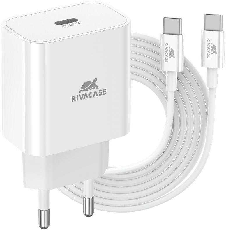 Įkroviklis RivaCase MOBILE CHARGER WALL/Baltas PS4101 WD4 RIVACASE