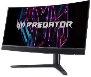 Monitorius „ACER Predator X34Vbmiiphuzx“ 34 colių WQHD OLED lenktas 1800R 175Hz 21:9 1000 nitų 0,03 ms 2xHDMI DP C tipo garso išvestis USB šakotuvas „True Juodas“
