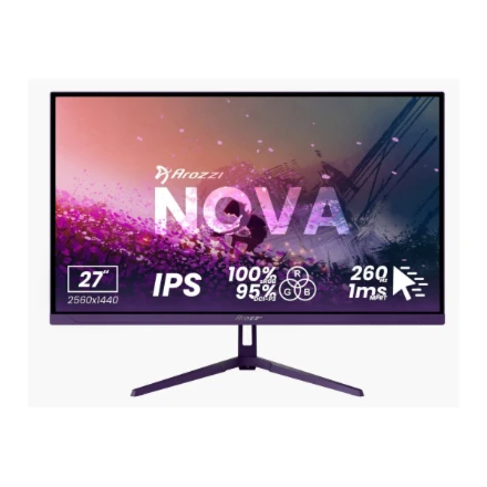 Monitorius Arozzi | Nova | 27 " | IPS | QHD | 16:9 | 180 Hz | 1 ms | 2560 x 1440 pikselių | 350 cd/m² | HDMI jungtys quantity 2 | Violetinė